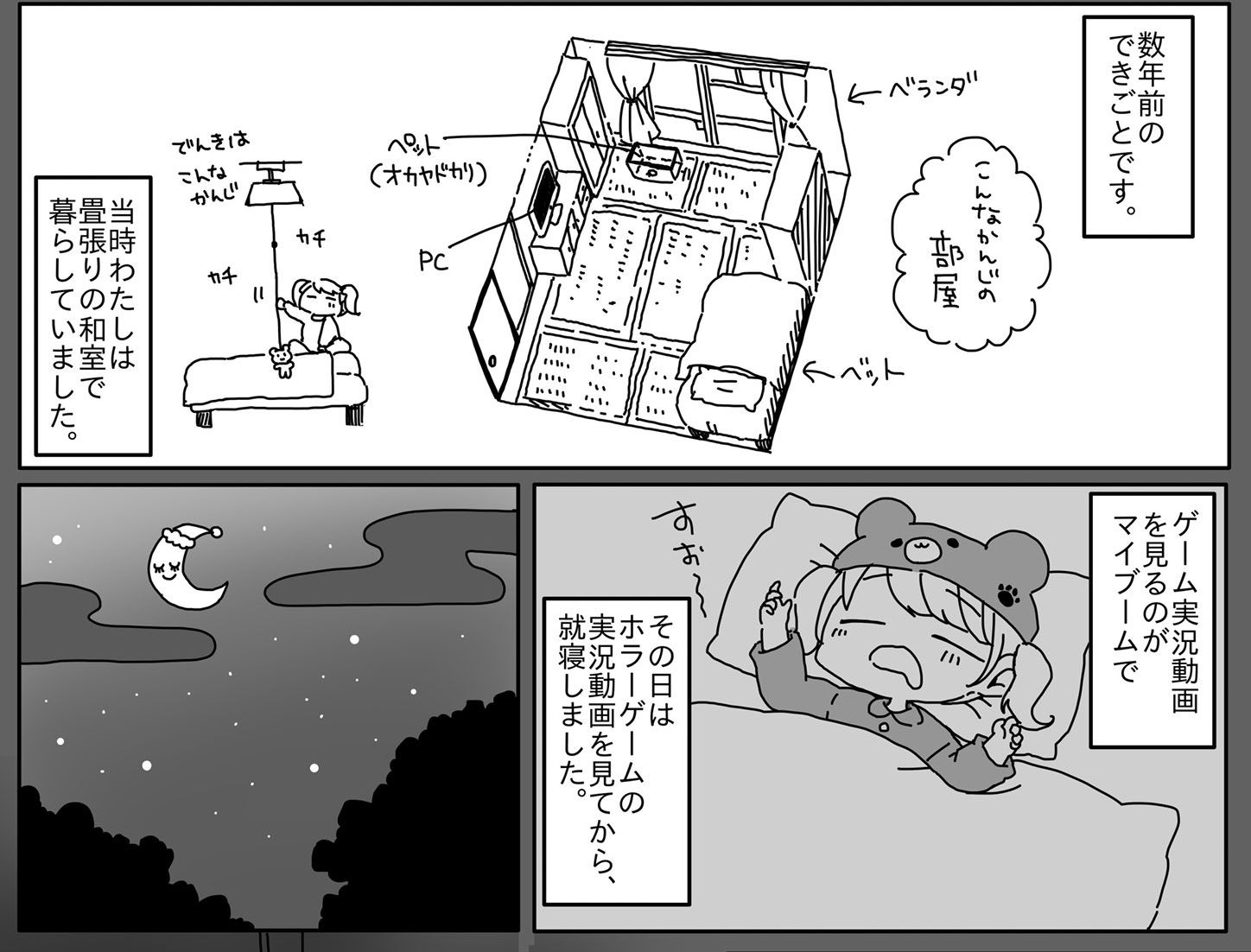 深夜 徐々に近づいてくる 爪音 ホラーゲーム後に起きた恐怖体験漫画のオチに かわいい 似た体験した 1 2 ページ ねとらぼ