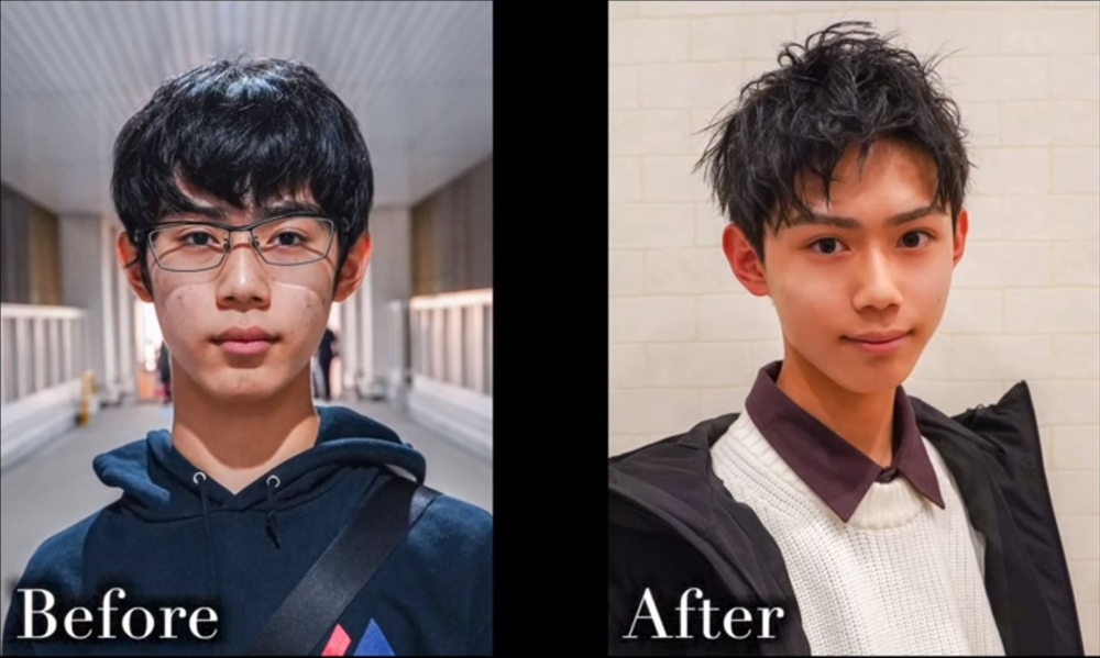 グッドボタン何回押しても足りない 元日本一の理容師と元no 1ホストが 自分を変えたい 不登校男子を 大変身 させる動画が感動呼ぶ ねとtube 1 2 ページ ねとらぼ