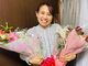 五輪銀メダリストの平野早矢香、一般男性との結婚を笑顔で報告　祝福の花束を両手に「力を合わせて一歩ずつ進んでいきたい」