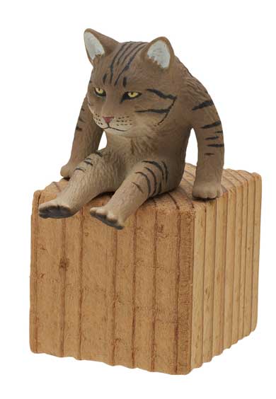 座る変な猫 キタンクラブ カプセルトイ フィギュア マスク猫 二足歩行