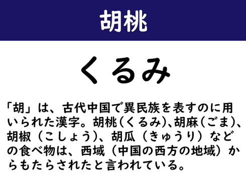 なんて読む 今日の難読漢字 胡桃 2 11 ページ ねとらぼ