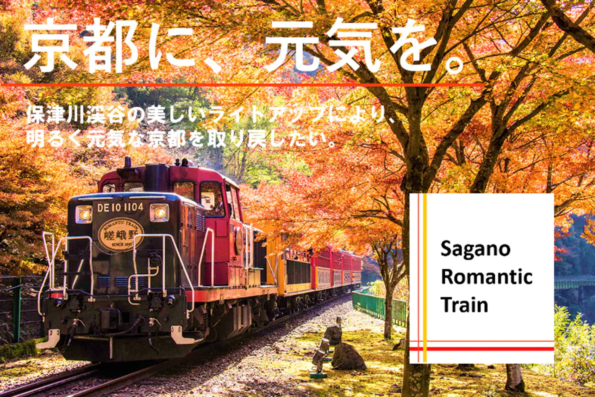 今こそ感動と喜びを 嵯峨野トロッコ列車の 沿線紅葉ライトアップ 強化プロジェクトが熱い クラファンで応援者募る ねとらぼ