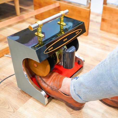 センサー付き 全自動革靴ポリッシャー 靴磨き職人 サンコー