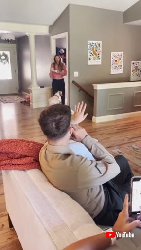 Military Son Surprises Mom at Her House