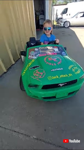 4-Year-Old Shows Off Drifting Skills in Toy Car