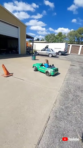 4-Year-Old Shows Off Drifting Skills in Toy Car