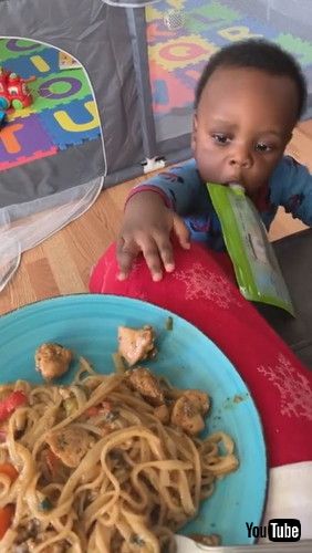 「Kid Can't Quite Reach Real Good Food || ViralHog」