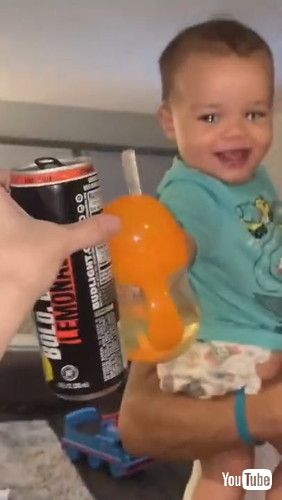 「Toddler Participates in Beer Pong Game and Cheers Over Hitting Mark - 1261265」