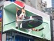 新宿東口の巨大猫ちゃんに新作映像　今度はルンバが猫の抜け毛をお掃除