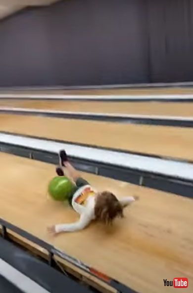 Baby Bowler Slips with Ball || ViralHog