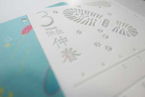 文字 フォント 特殊印刷 カレンダー KOYOMI TYPE2022