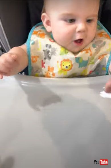 Baby Confused by First Encounter With Whipped Cream || ViralHog