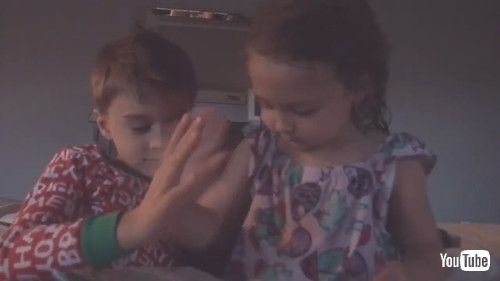 uKid Helps Toddler Sister to Read Bedtime Story - 1256668v