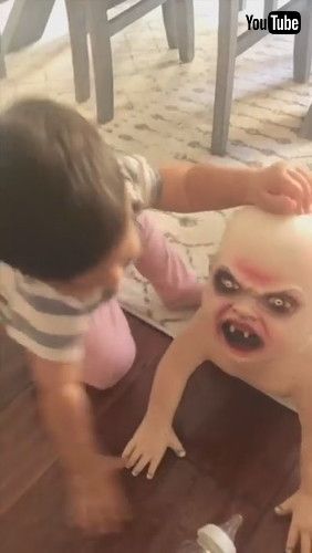「Zombie Baby Doll is Toddler Boy's Favorite New Toy || ViralHog」
