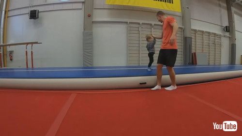 uToddler Trains For Gymnastics With Dad - 1284197v