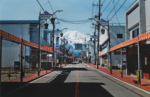 富士吉田市の風景