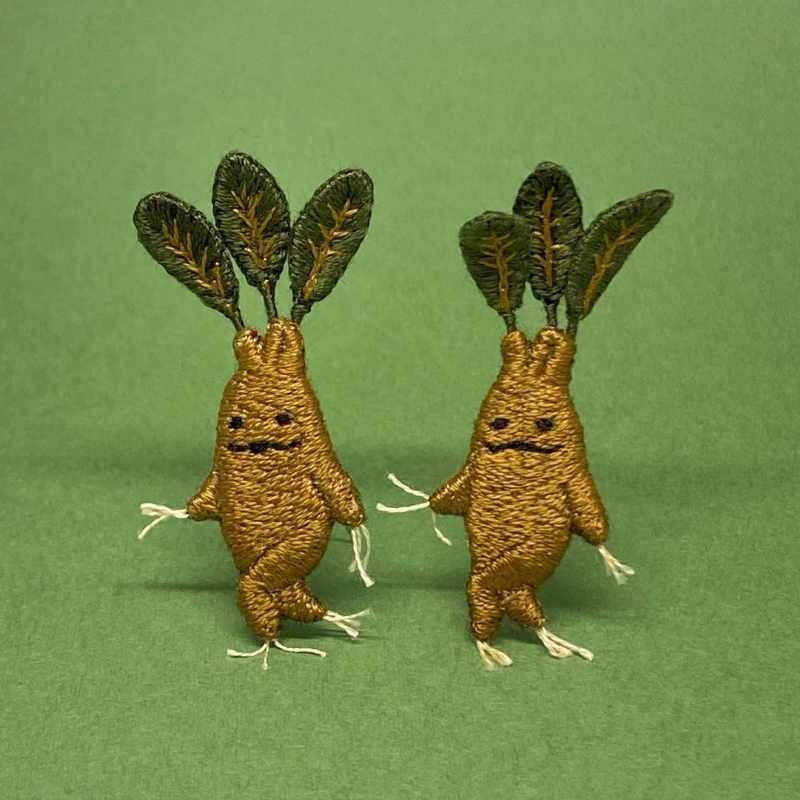 今にも動き出しそうな マンドラゴラ の刺しゅうがゆるかわいい 繊細に表現されたぷっくり葉っぱとむにっとお口に1万6000いいね 1 2 ページ ねとらぼ