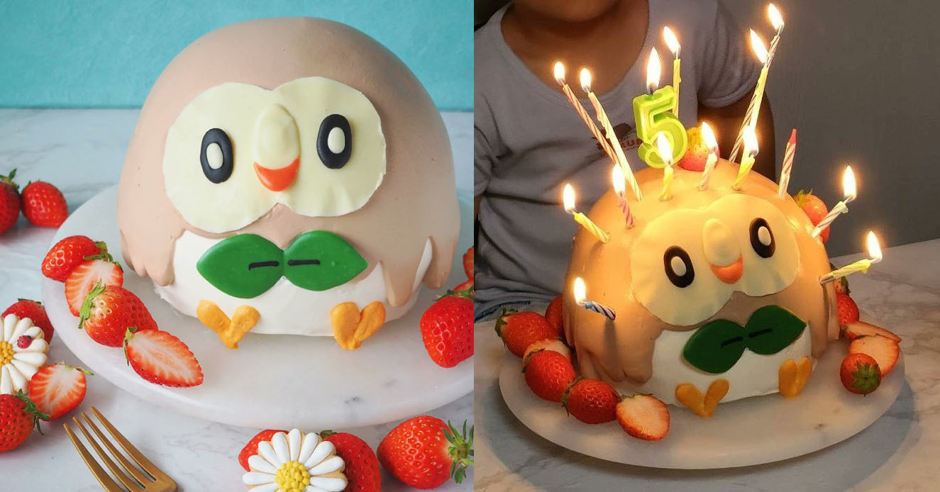 息子の誕生日に作ったポケモン モクロー のケーキが話題に ろうそく刺されすぎで変わり果てた姿もかわいい 1 2 ページ ねとらぼ