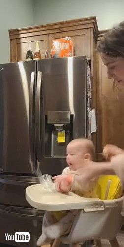 uDog Startles Baby into Spilling Water || ViralHogv
