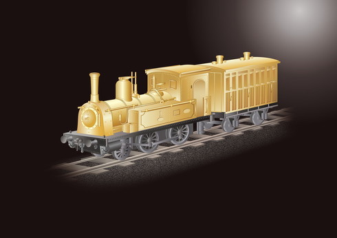 純金製1号機関車
