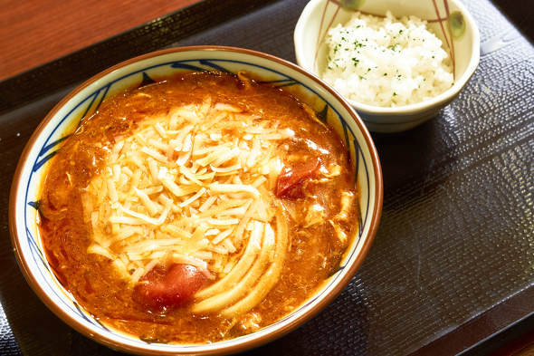 【PR】 丸亀製麺 トマたまカレーうどん 駆け込み／　期間限定 復活 チーズ　カレーライス
