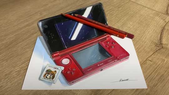 色鉛筆画 3DS リアル 絵 トリックアート