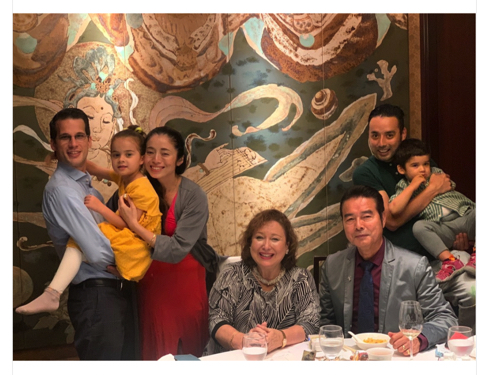キャシー中島と勝野洋と家族