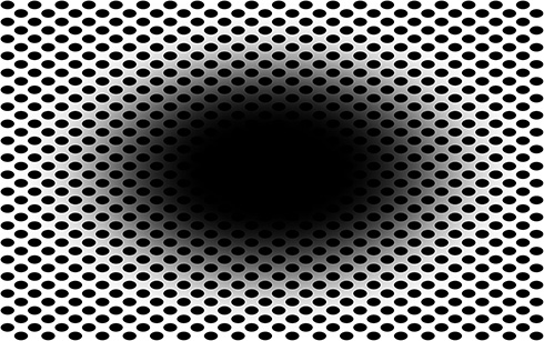 黒い穴が広がるように見える錯視画像で瞳孔反射を確認　錯視を感じない人はわずか14％と論文で発表