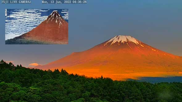 赤富士 山中湖 ライブカメラ