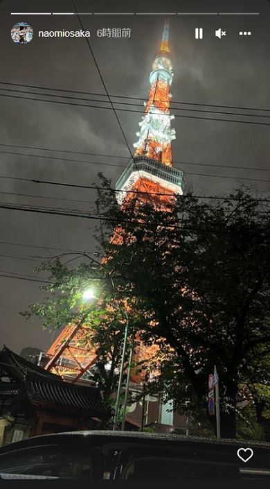 大坂なおみが撮影した東京タワー