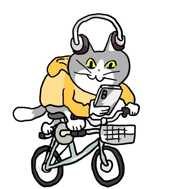 仕事猫が ながら運転 してる 埼玉県警 自転車の交通ルール 注意喚起イラストが話題 話を聞いた 1 2 ページ ねとらぼ
