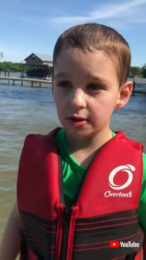 Kid Tries to Hype Himself Up to Jump off Dock || ViralHog