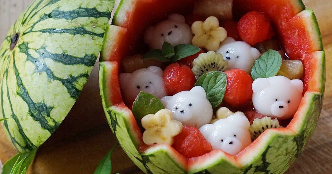 真夏のしろくまフルーツポンチがかわいすぎる 見て楽しい ひんやりスイーツに 美味しそう メチャクチャカワイイ の声 1 2 ページ ねとらぼ