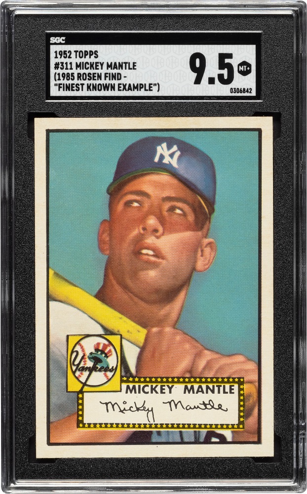 額が桁違い……！ 70年前に発行されたミッキー・マントル選手の野球