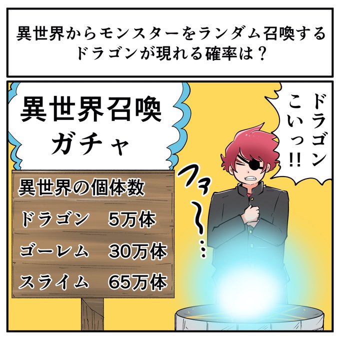 異世界ガチャでドラゴンを引き当てる確率は 中2なら秒で分かるかもしれないクイズ 数学 確率編 1 2 ページ ねとらぼ 異世界ガチャでドラゴンを引き当てる確率は 中2なら秒で分かるかもしれないクイズ 数学 確率編 1 2 ページ ねとらぼ