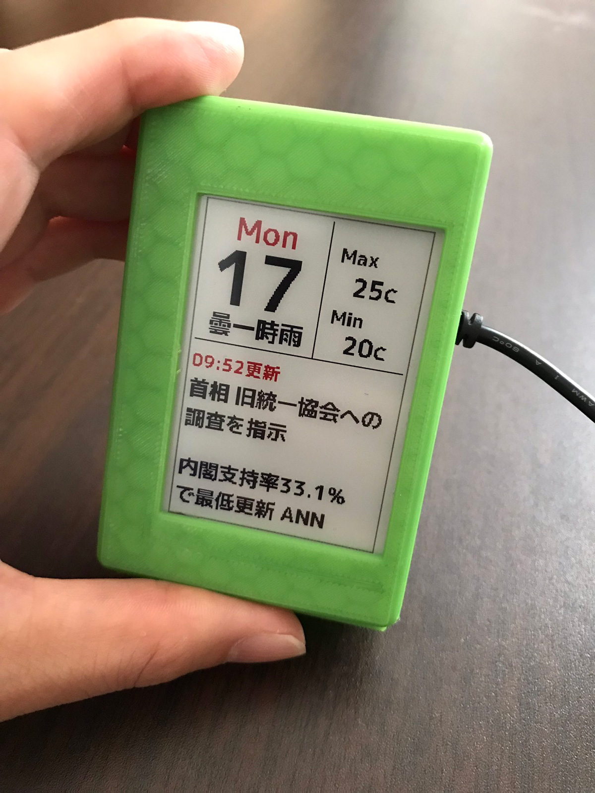 ちっちゃかわいい ガジェット感が良い 電子ペーパーとラズパイで自作した 手のひらサイズの表示板 がデスクに置きたいクオリティー 1 2 ページ ねとらぼ