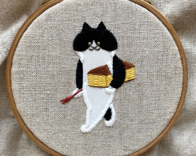 DAWEIダウェイ】猫刺繍スカート【猫好きの方ぜひ！】-