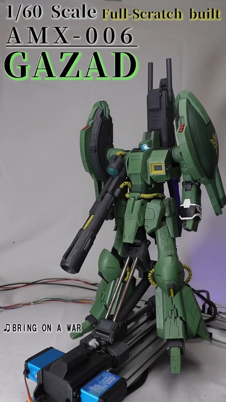 1/144 UC版袖付き ガザD バンダイ旧キット 改造塗装済み完成品 - プラモデル