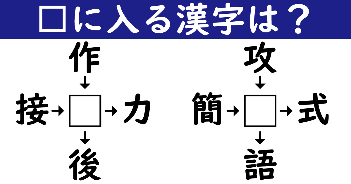 漢字パズル に入る漢字はなんでしょう 1 2 ページ ねとらぼ