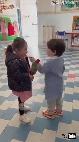 uLittle Boy Gives Girl a Rose || ViralHogv
