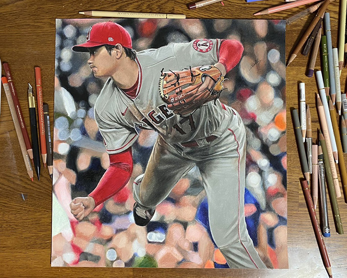 色鉛筆で描きました」→「やばすぎる」 大谷翔平選手の“リアル過ぎる絵”に驚く人続出（1/2 ページ） - ねとらぼ