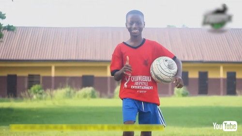 uLittle Boy Displays Wonderful Freestyle Tricks With Football - 1417499v