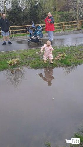 uDaughters First Big Puddle || ViralHogv