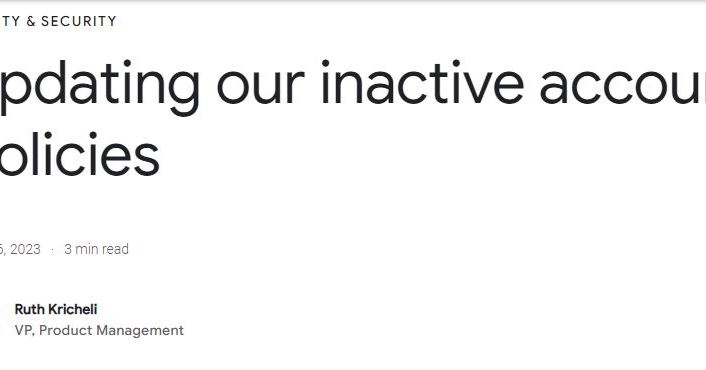  Google、2年以上使用されていないアカウントを削除する計画