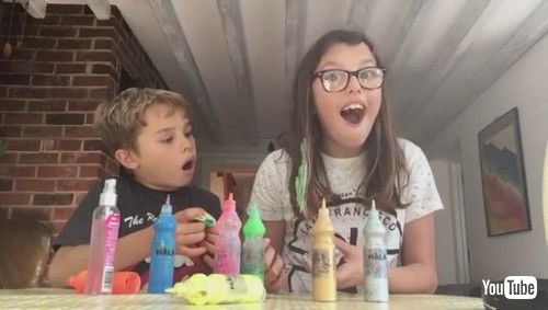 uGirl Playing With Slime Ends Up Getting It Stuck in Her Hair - 1426792v
