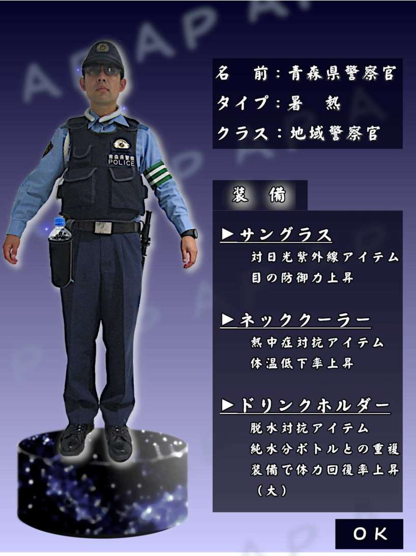 警察官 ストア 服 付いている 道具