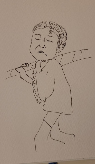 絵が得意な妹が描いたシュールなイラスト→「見覚えあるなぁおもったら 