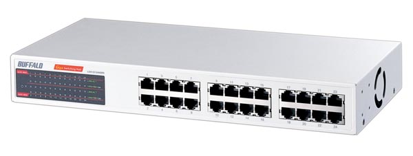 バッファロー、ギガビット対応の24ポートレイヤー2スイッチ - ITmedia