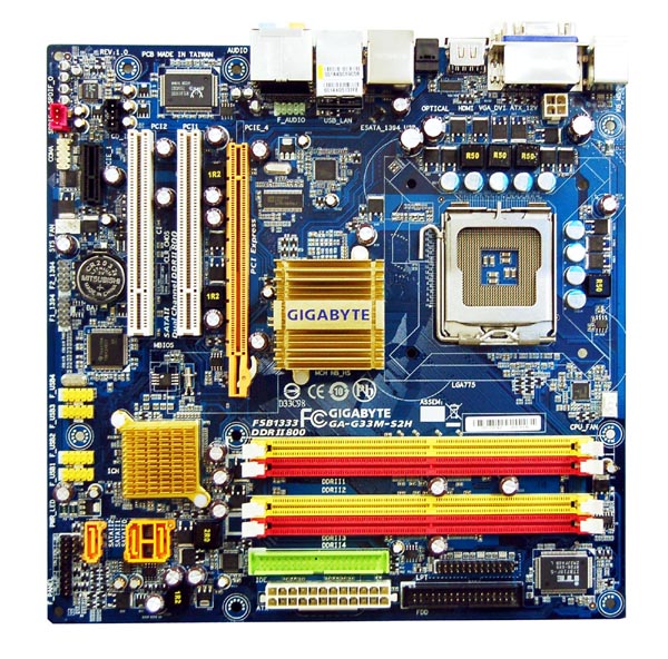 ギガバイト、G33チップセット搭載のローエンドmicroATXマザー「GA-G33M