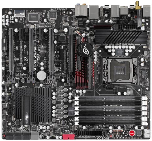 ASUS、X58チップセット採用の最上位ゲーミングマザー「Rampage III